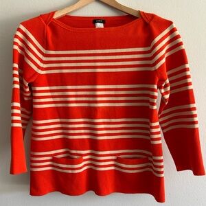 J. Crew Vibrant Red Knit Top Sz S